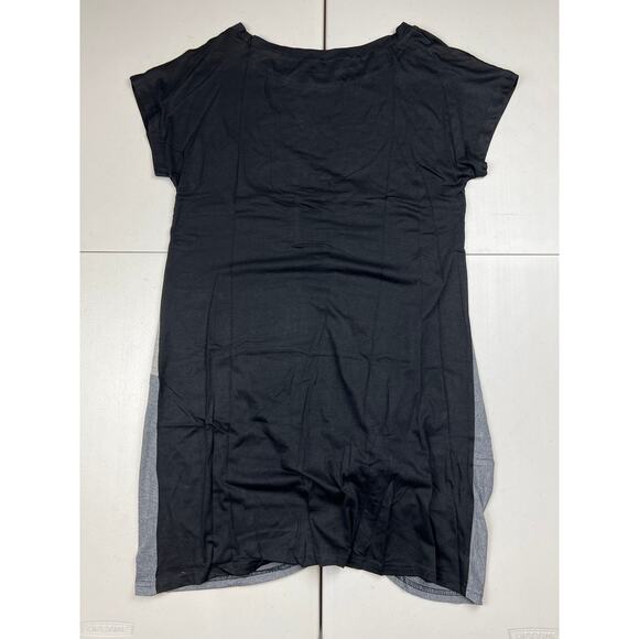 Women Medium Colorblock Short Sleeve T-Shirt Mini Dress Casual Summer Tunic - Picture 8 of 9